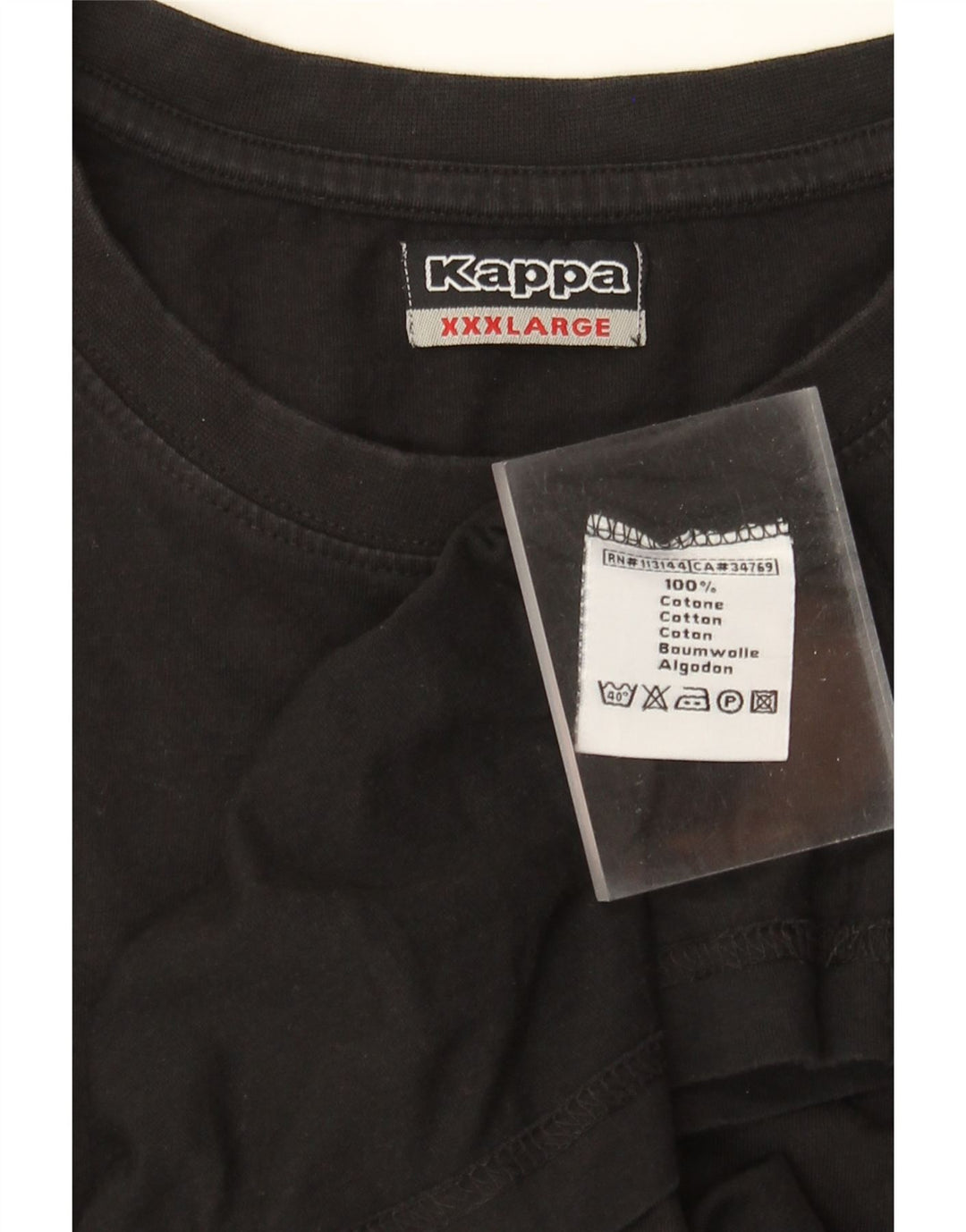 Ανδρικό T-Shirt Kappa Top 3XL Μαύρο βαμβακερό