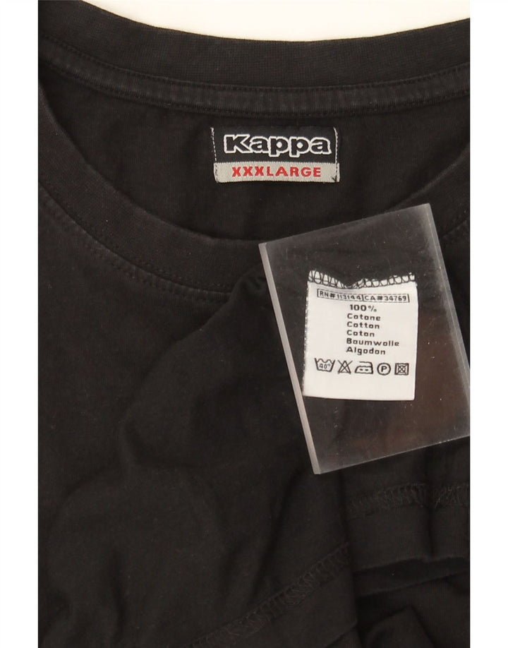Ανδρικό T-Shirt Kappa Top 3XL Μαύρο βαμβακερό