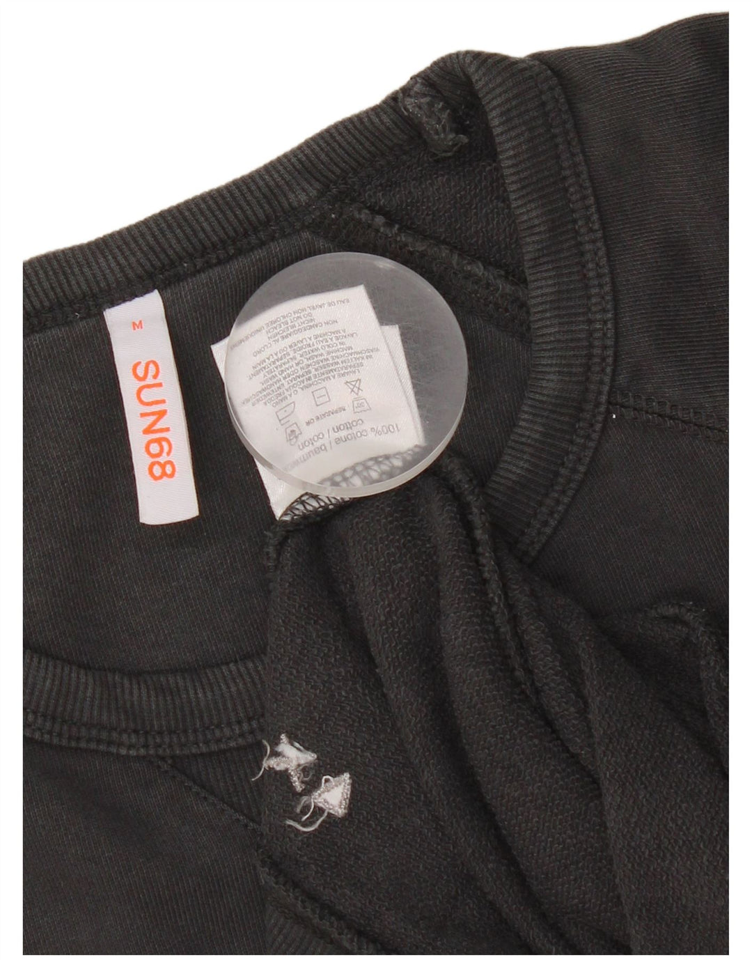 Sun68 Γυναικείο Φούτερ με κοντό μανίκι Jumper UK 14 Μεσαίο μαύρο βαμβακερό