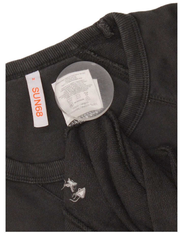 Sun68 Γυναικείο Φούτερ με κοντό μανίκι Jumper UK 14 Μεσαίο μαύρο βαμβακερό
