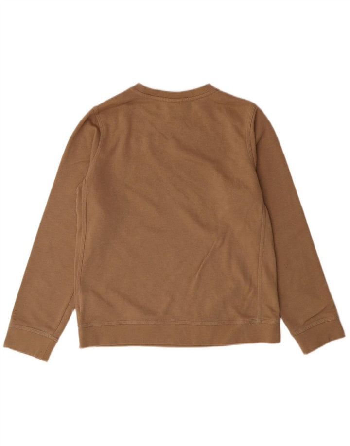 NIKE Boys Sweatshirt Jumper 12-13 Years Large  Brown Cotton