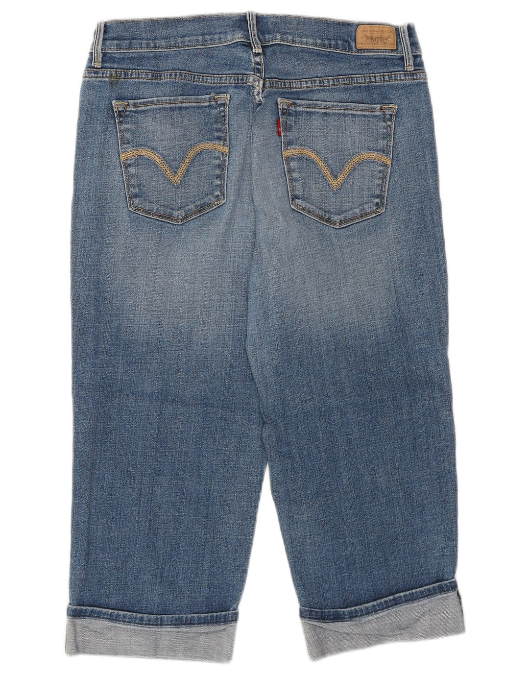 LEVI'S Γυναικείο παντελόνι Capri US 8 Medium W30 L19 Μπλε βαμβακερό