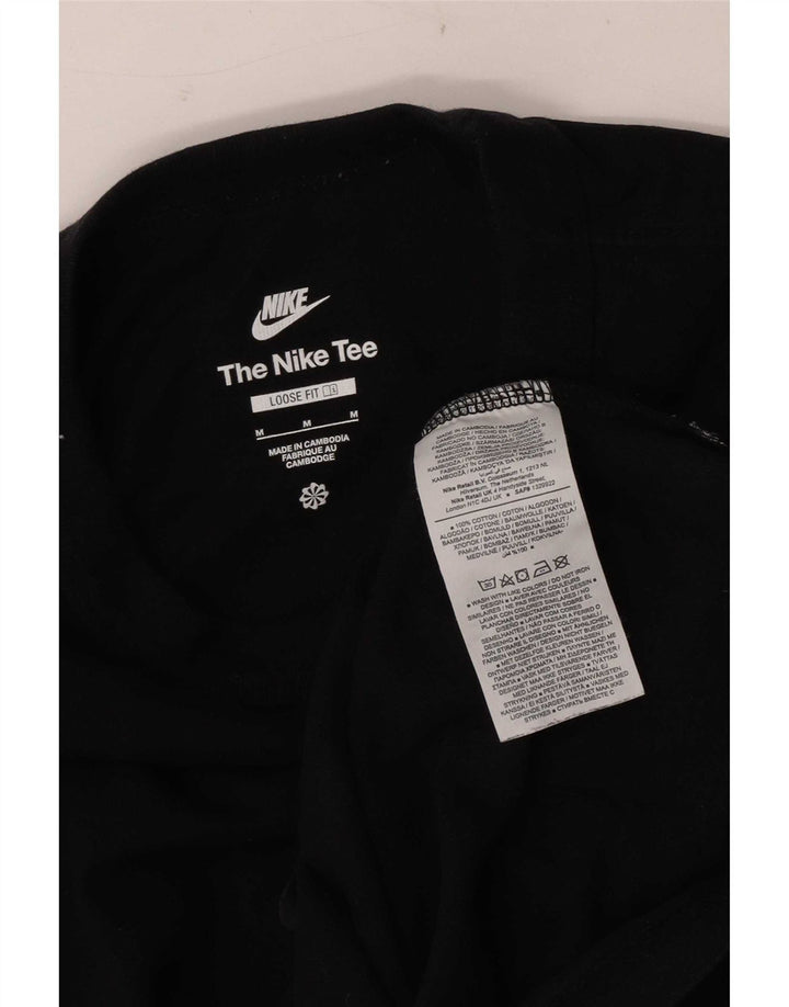 Ανδρικό μπλουζάκι Nike με χαλαρή εφαρμογή, μεσαίο μαύρο βαμβακερό