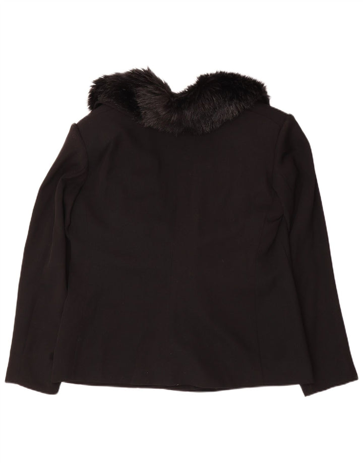 LUCIANO SOPRANI Γυναικείο σακάκι με 3 κουμπιά σακάκι UK 16 μεγάλο μαύρο