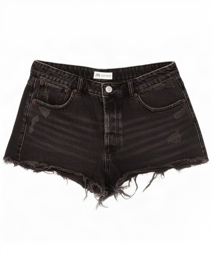 Zara Γυναικείο τζιν σορτς EU 40 Medium W30 Μαύρο