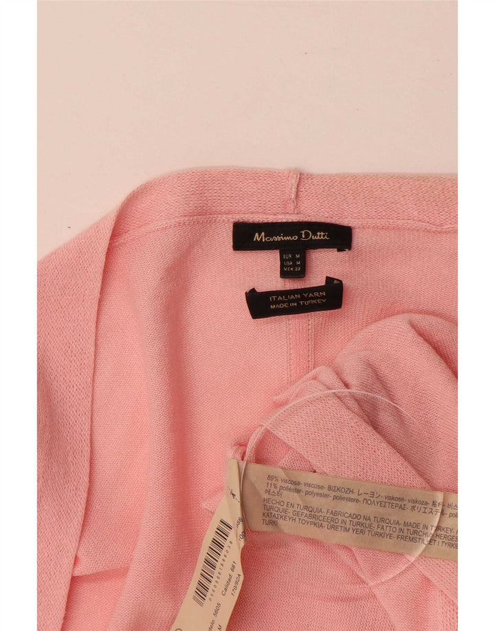 Massimo Dutti Γυναικείο πουλόβερ ζακέτα με 3/4 μανίκια UK 14 Medium Pink