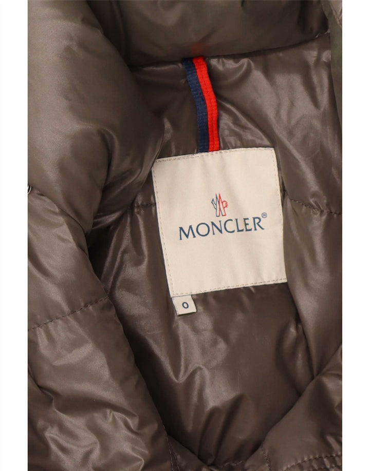 Moncler Ανδρικό μπουφάν με κουκούλα με επένδυση μεγέθους 0 XS Khaki Polyamide
