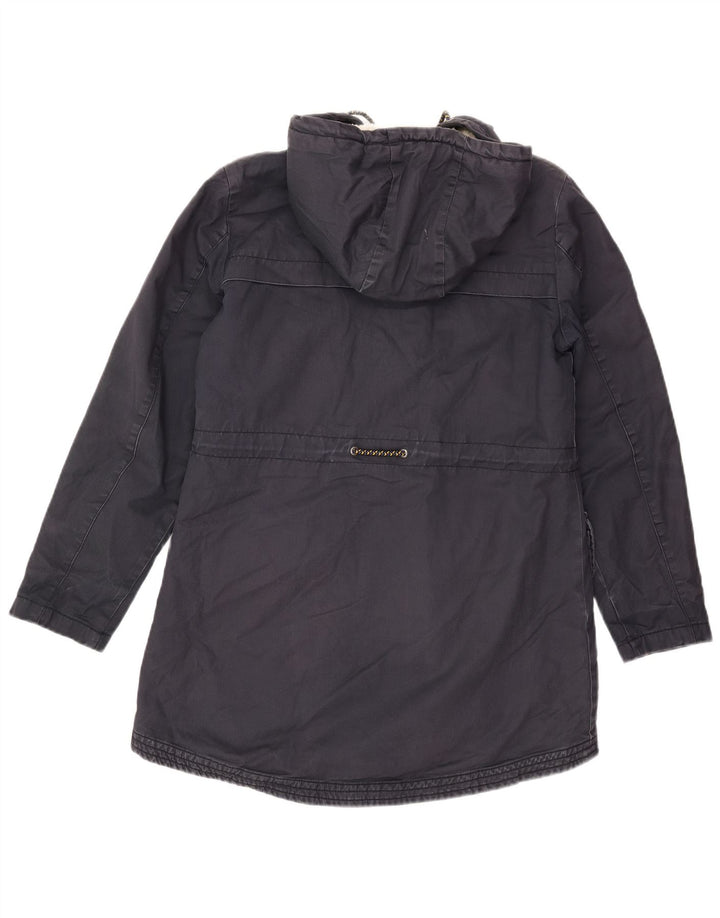 White Stuff Γυναικείο μπουφάν Parka με κουκούλα UK 8 Small Navy Blue Cotton