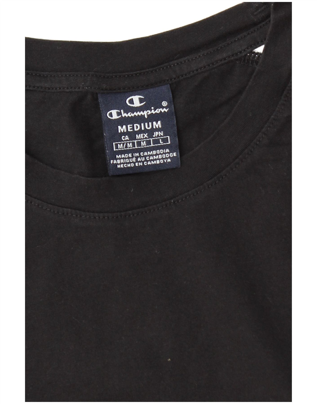 Ανδρικό γραφικό T-Shirt Champion Top Medium Black Colourblock