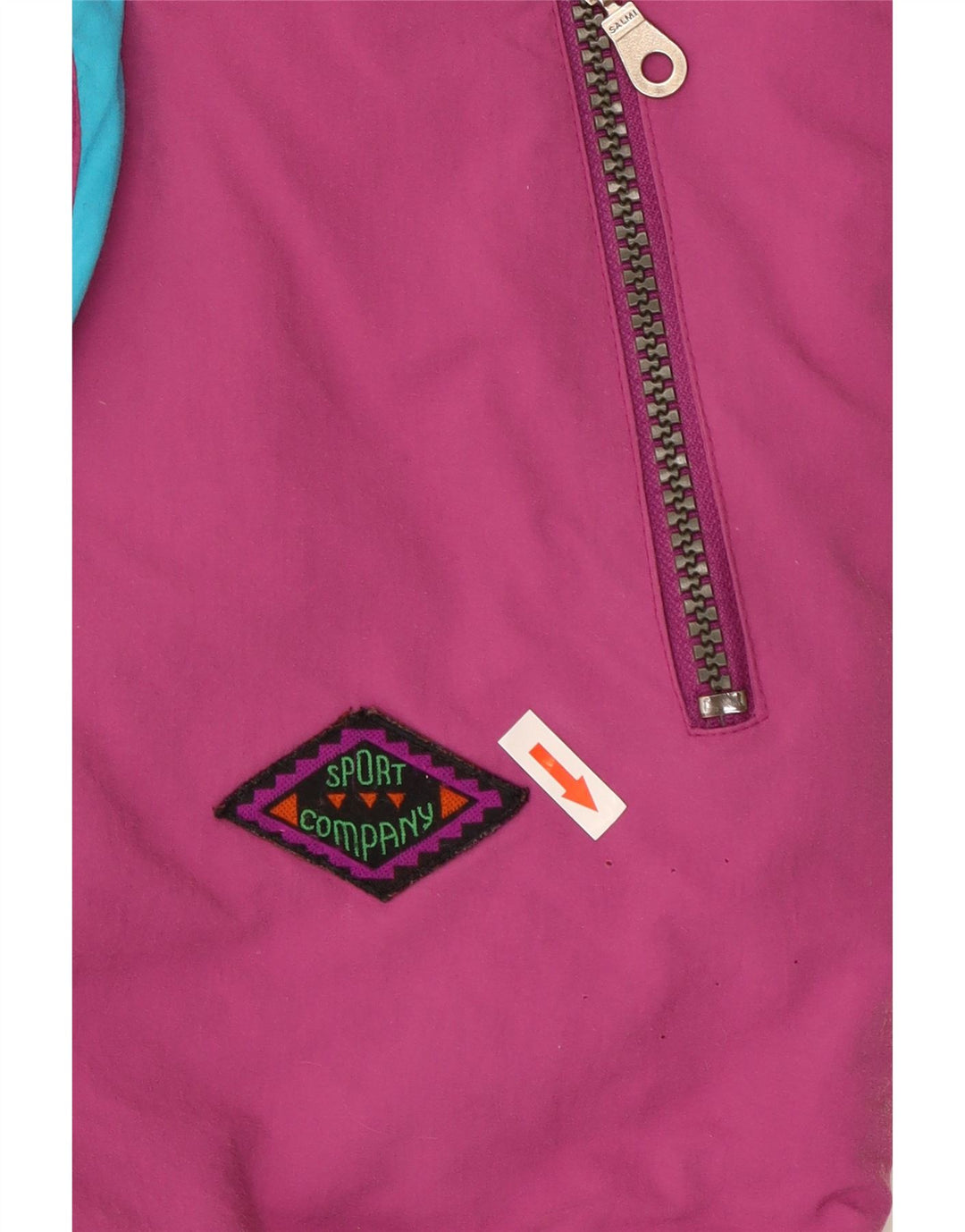 Vintage ανδρικό γραφικό πουλόβερ μπουφάν σκι UK 44 2XL Purple Colourblock