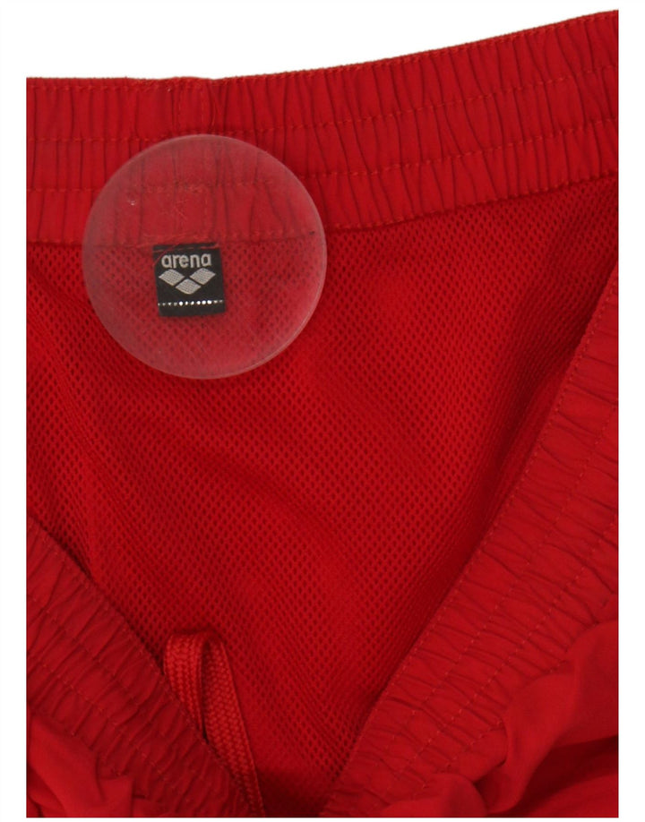 ARENA Mens Graphic Swimming Shorts Medium  Red