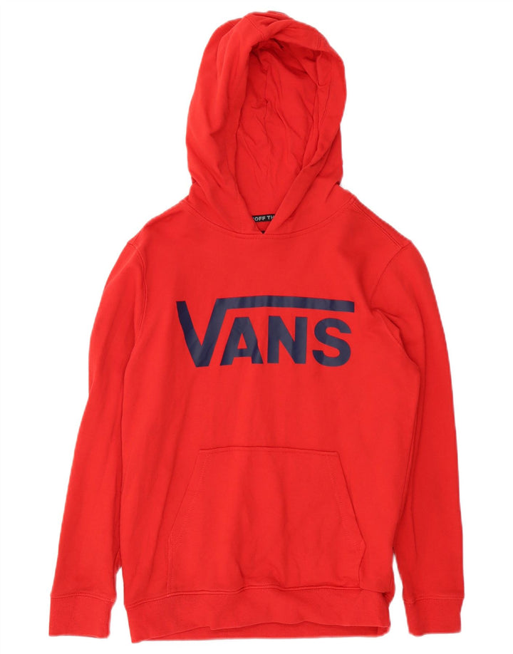 Vans Boys Graphic Hoodie Jumper 10-11 ετών Μεσαίο κόκκινο βαμβακερό