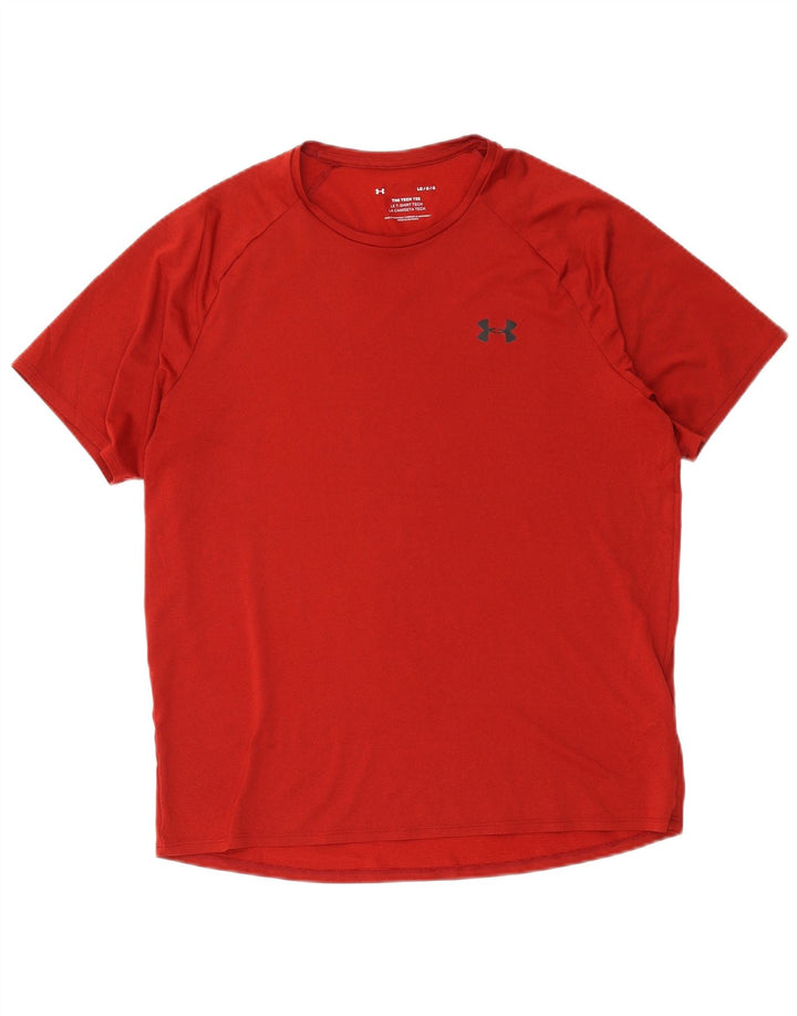 Under Armour Ανδρικό T-Shirt Top μεγάλο κόκκινο πολυεστέρα
