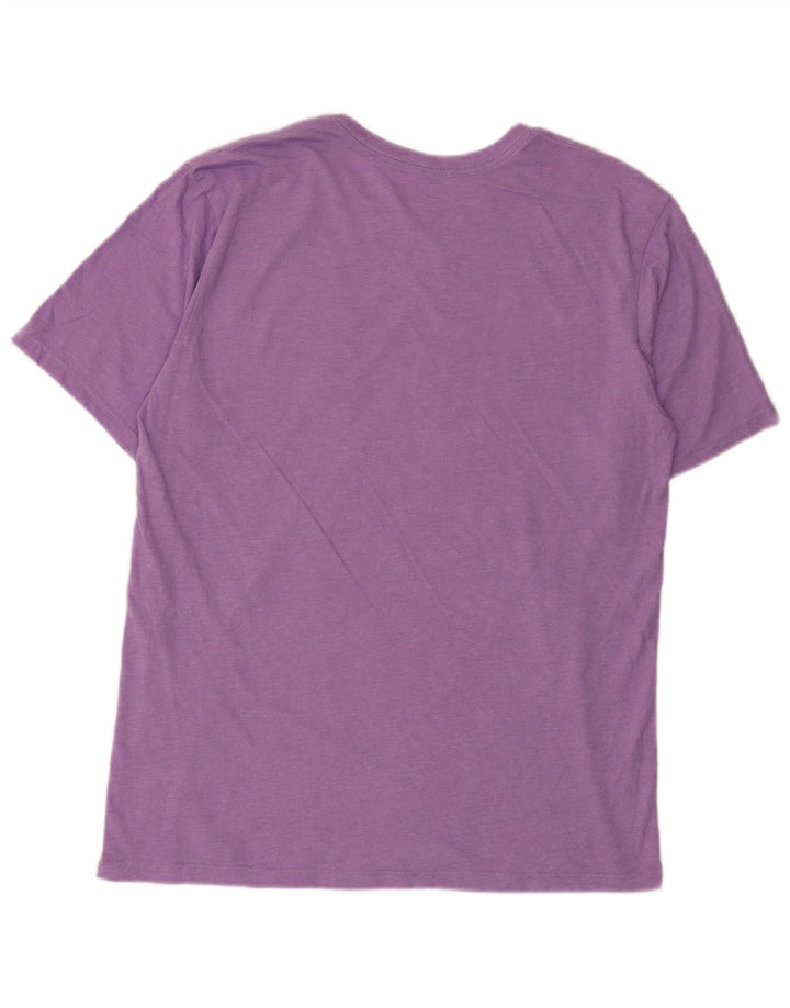Ανδρικό γραφικό T-Shirt Hurley Top από μεσαίο μωβ βαμβακερό