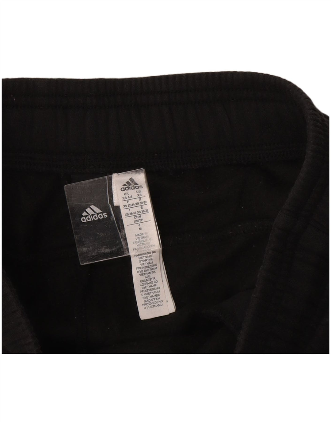 Γυναικεία αθλητική φόρμα ADIDAS Παντελόνι Joggers UK 4/6 XS Μαύρο βαμβακερό