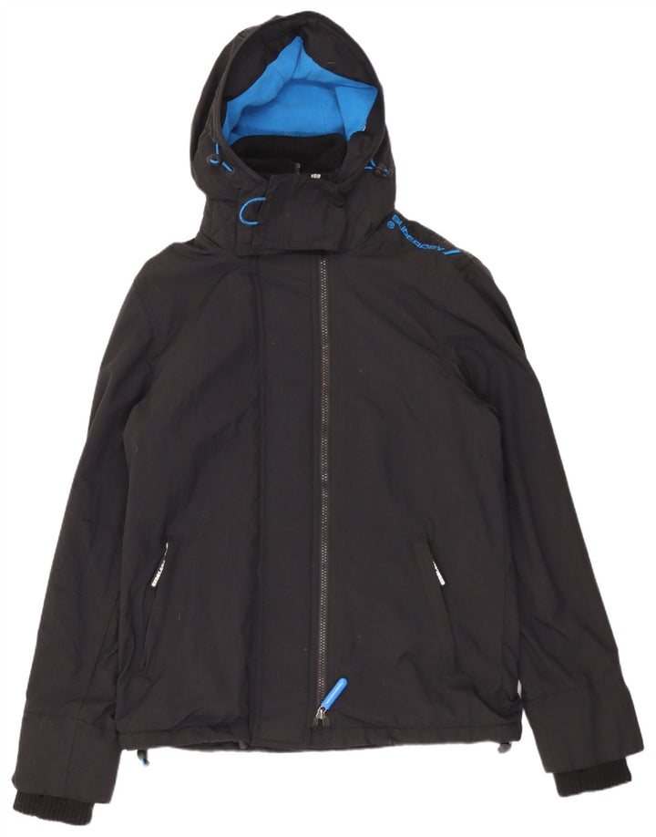 Ανδρικό μπουφάν Windcheater με κουκούλα Superdry UK 36 Small Black