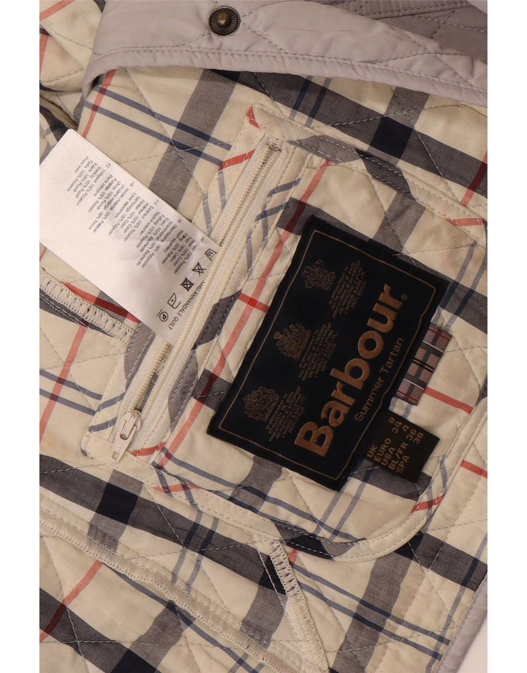 Γυναικείο καπιτονέ μπουφάν Barbour UK 8 Small Grey Colourblock Polyester