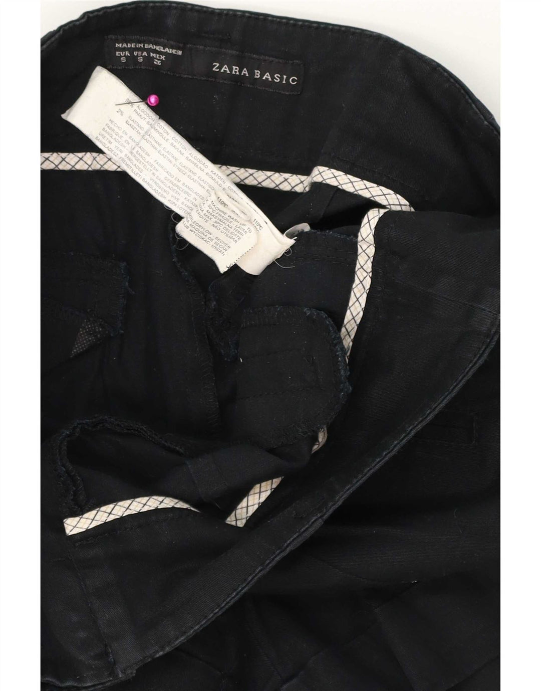 Zara Γυναικείο Σορτς Chino Small W26 μαύρο βαμβακερό