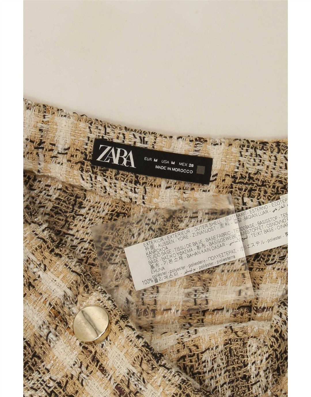 Zara Γυναικείο σορτς Casual Medium W28 Καφέ από πολυεστέρα