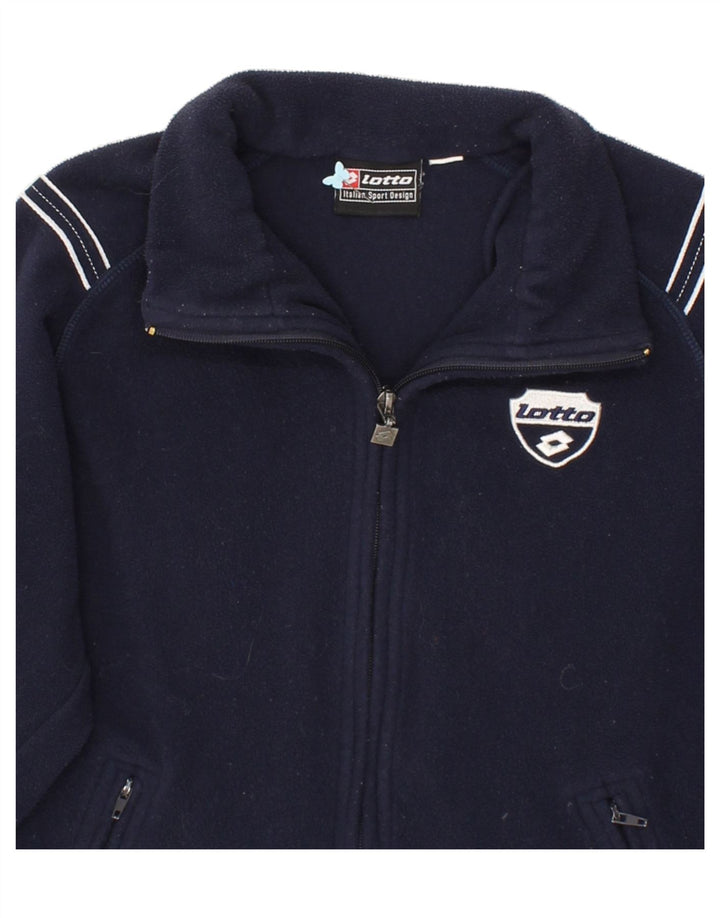 LOTTO Boys Fleece Jacket 10-11 Years Navy Blue Vintage Lotto and Second-Hand Lotto from Messina Hembry 