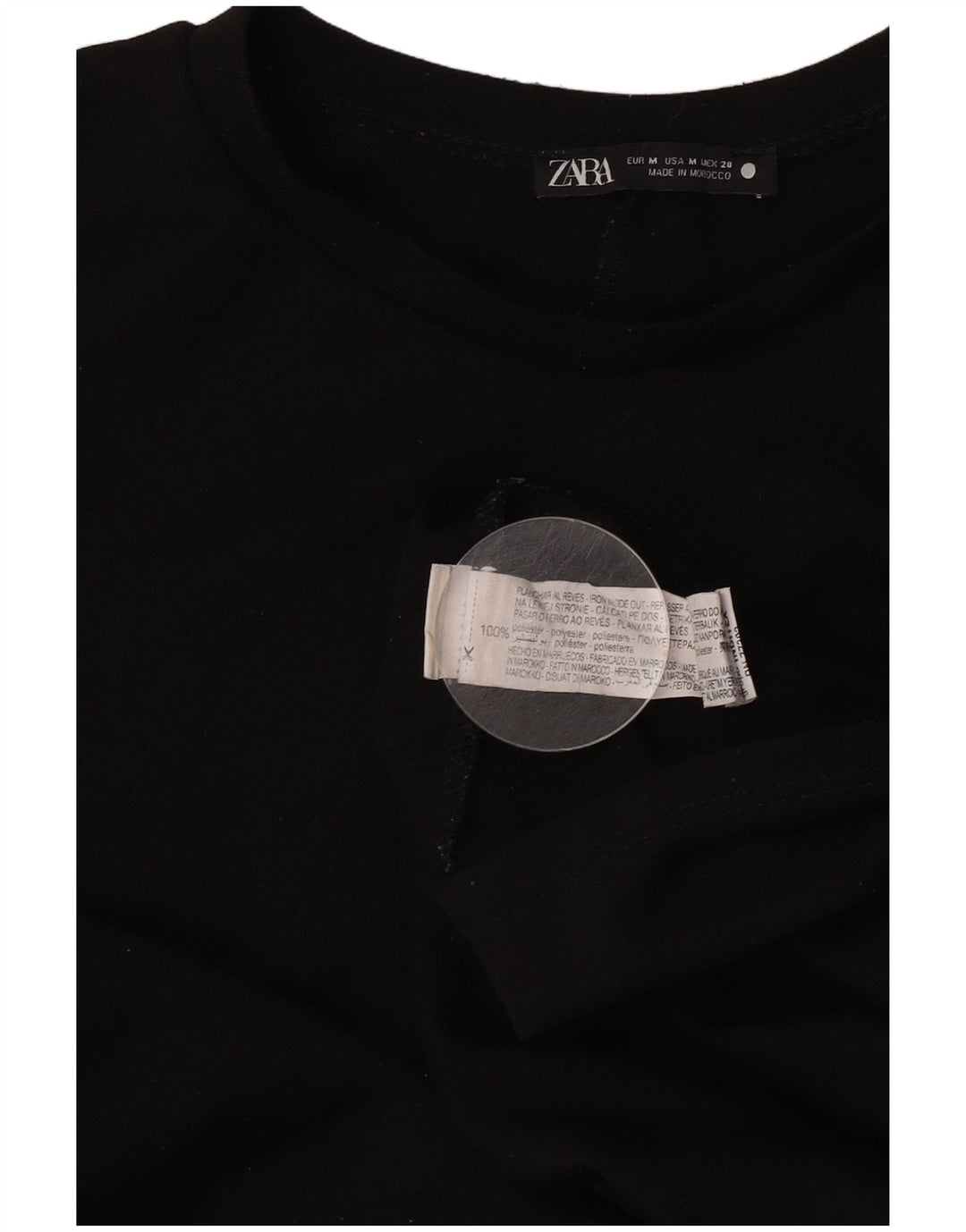 Zara Γυναικείο φόρεμα σε επίπεδα UK 14 Medium μαύρο