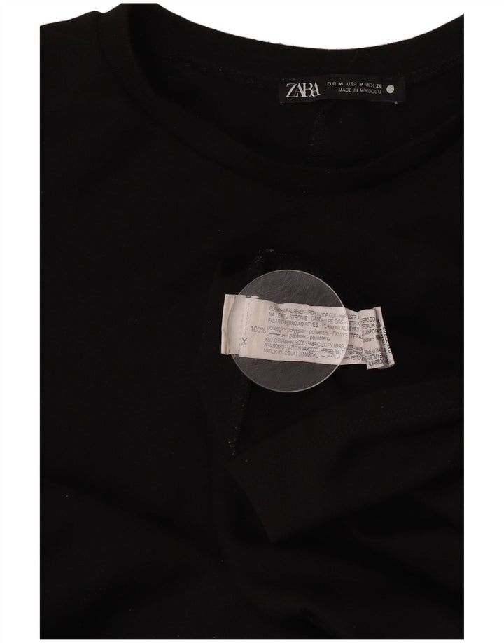 Zara Γυναικείο φόρεμα σε επίπεδα UK 14 Medium μαύρο