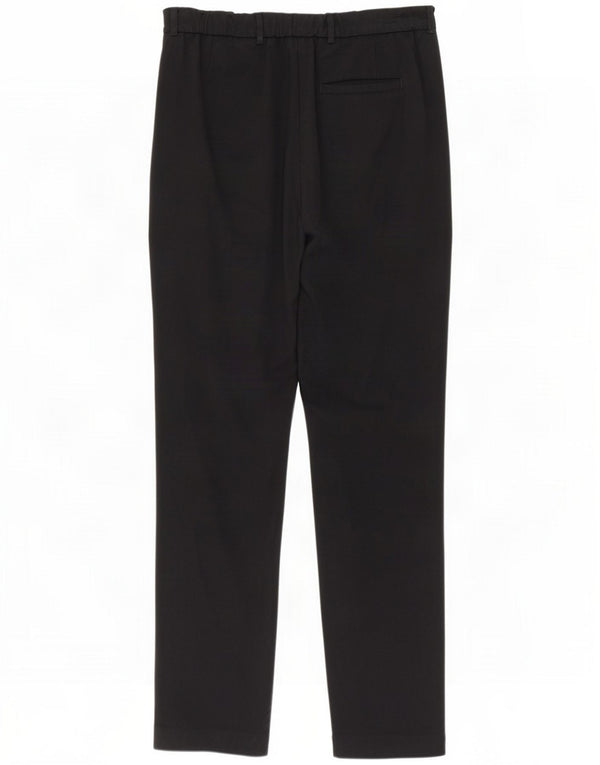 Marks & Spencer Womens Straight Casual Trousers UK 14 Large W34 L32 Black