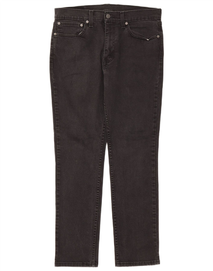 LEVI'S Womens 511 Slim Jeans W34 L30 Black Cotton