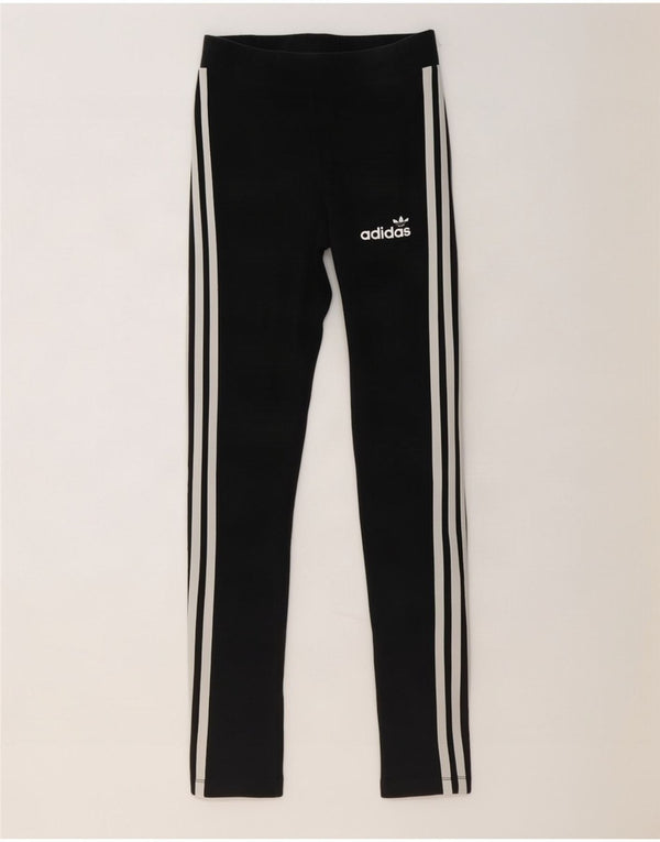 Γυναικείο κολάν Adidas UK 8 Small μαύρο βαμβακερό
