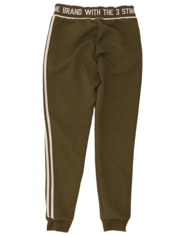 Adidas Γυναικεία φόρμα τριών ρίγες Παντελόνι Joggers UK 8 Small Khaki