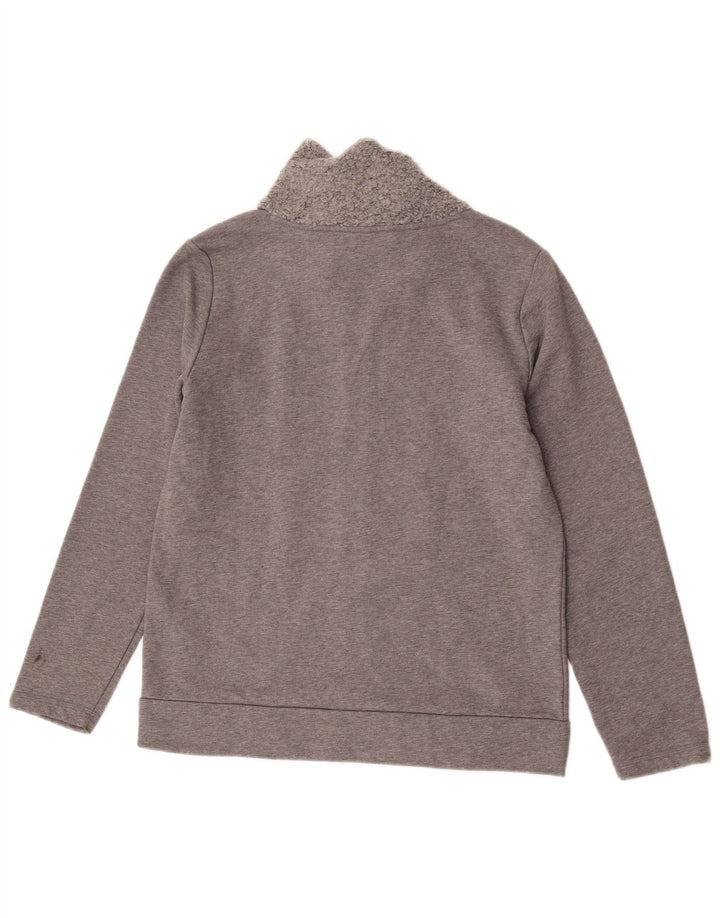 Champion Γυναικεία φόρμα φόρμας γραφικά Top Jacket UK 14 Medium Grey Cotton