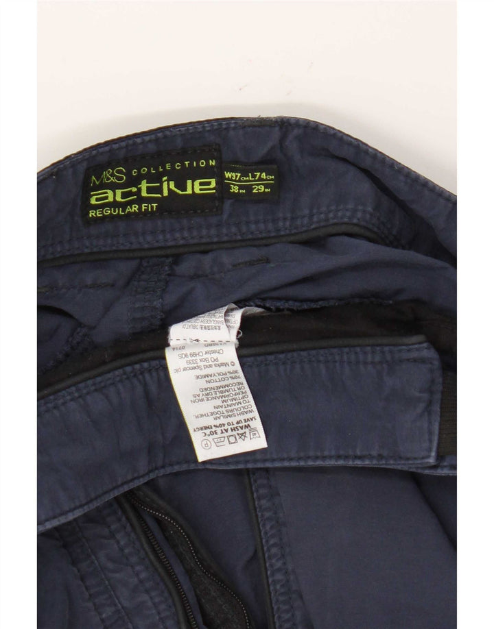 Marks & Spencer Ανδρικό Παντελόνι Cargo Straight Regular Fit W38 L29 Navy Blue
