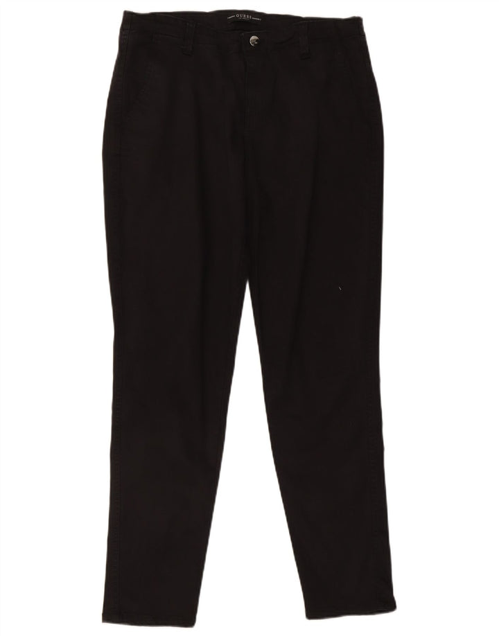 Guess Γυναικείο Slim Chino Παντελόνι W31 L29 Μαύρο Lyocell