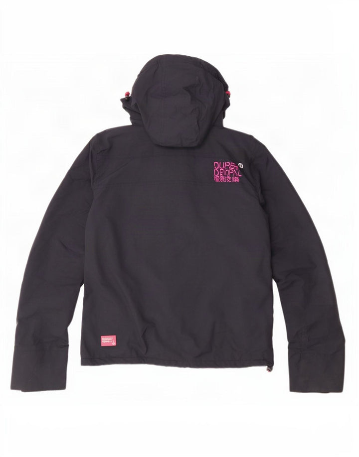 Superdry Γυναικείο Windcheater Windbreaker Jacket UK 12 Medium Navy Blue