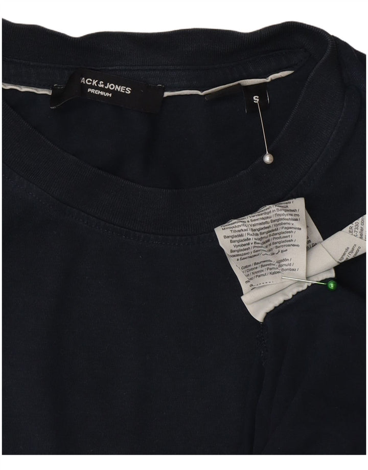 Jack & Jones Ανδρικό T-Shirt Top Small Navy Blue από βαμβάκι