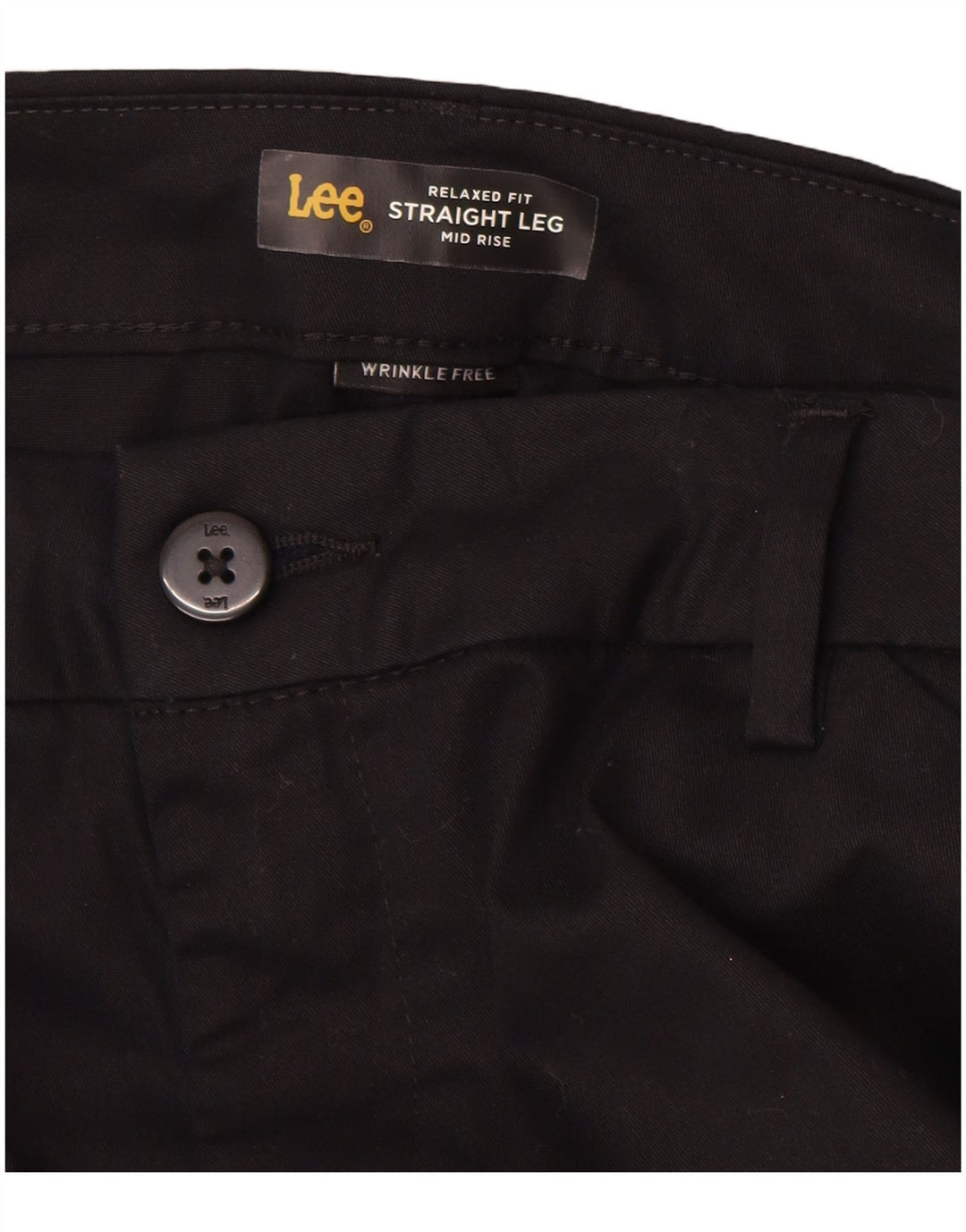 Γυναικείο χαλαρό μεσαίο παντελόνι LEE US 12 Large W32 L30 Μαύρο