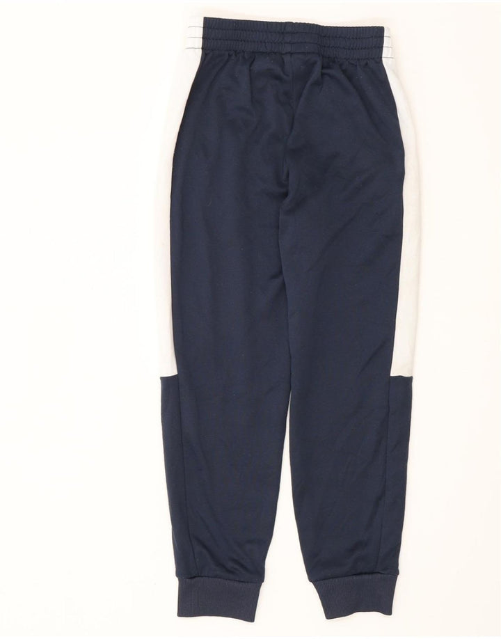 PUMA Boys Tracksuit Trousers Joggers 7-8 Years Small Navy Blue