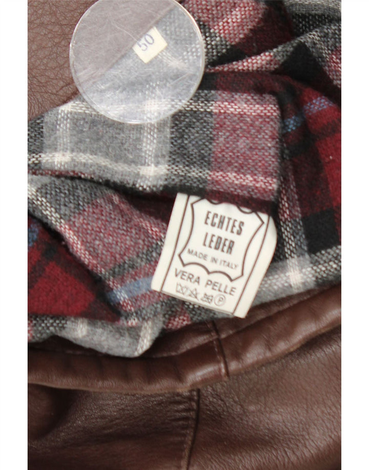 Vintage Ανδρικό Δερμάτινο Μπουφάν EU 50 Large Καφέ Δερμάτινο