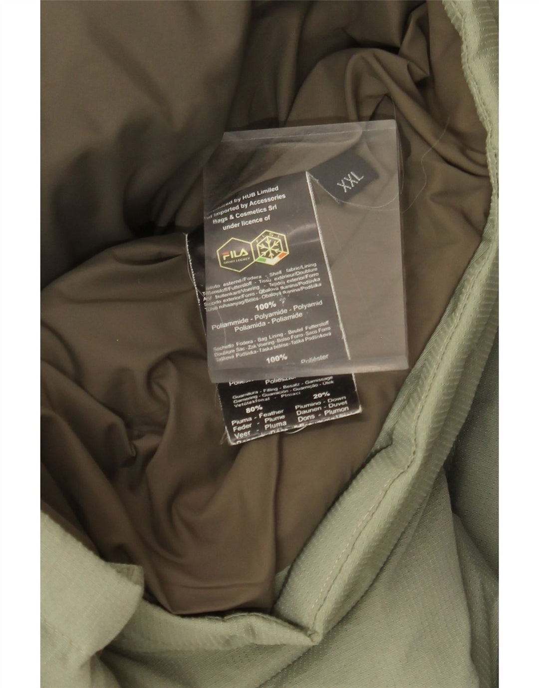 Fila Ανδρικό μπουφάν με κουκούλα UK 44 2XL Green Polyamide