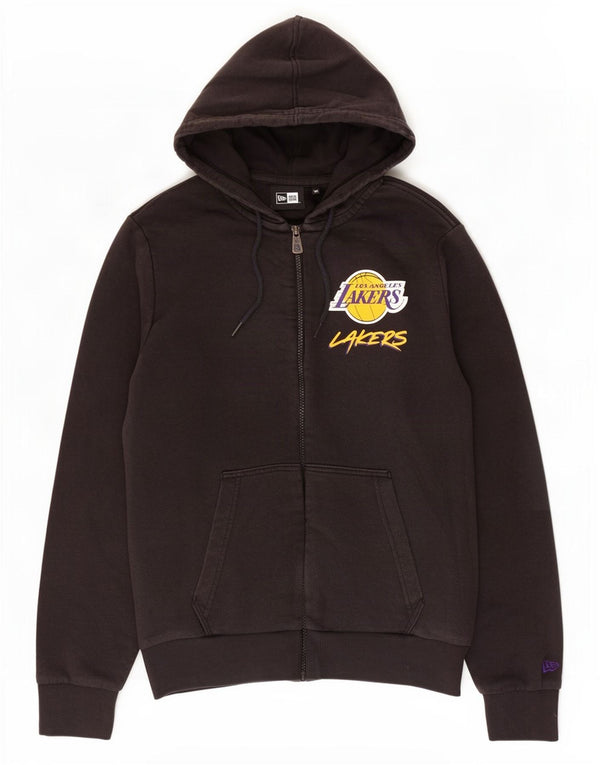 New Era Mens Los Angeles Lakers Zip Hoodie πουλόβερ XS Μαύρο βαμβακερό