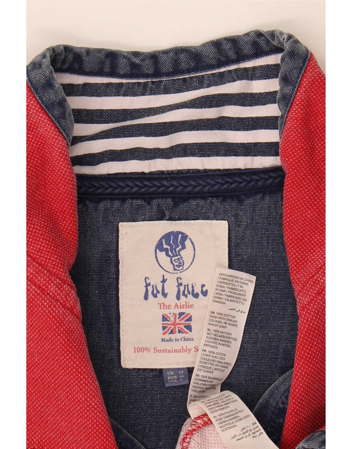 Γυναικείο φούτερ με μεγάλο μέγεθος Fat Face Jumper UK 10 Small Red Colourblock