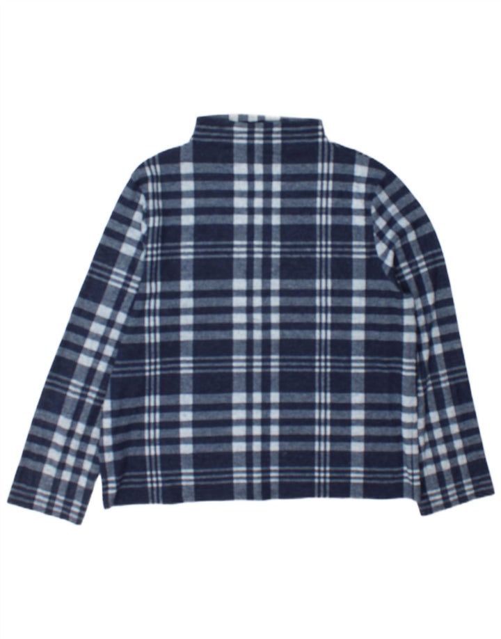 Marks & Spencer Γυναικείο τοπ μακρυμάνικο UK 14 Large Navy Blue Check