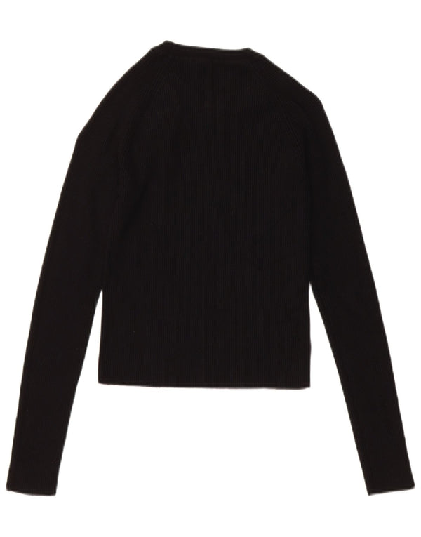 Zara Γυναικείο τοπ μακρυμάνικο UK 14 μεγάλη μαύρη βισκόζη