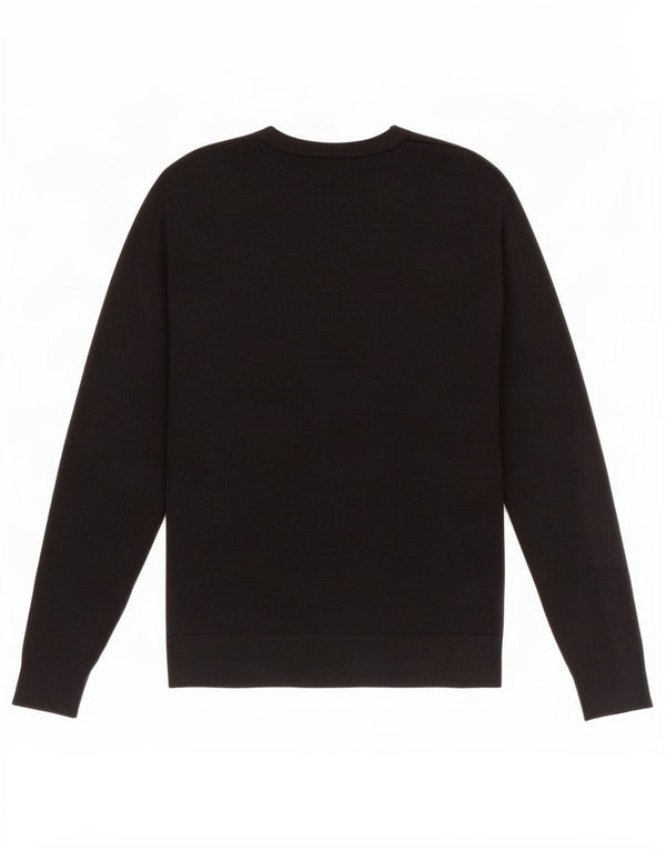 Ανδρικό πουλόβερ Marks & Spencer Boat Neck Jumper Μεσαίο Μαύρο Ακρυλικό
