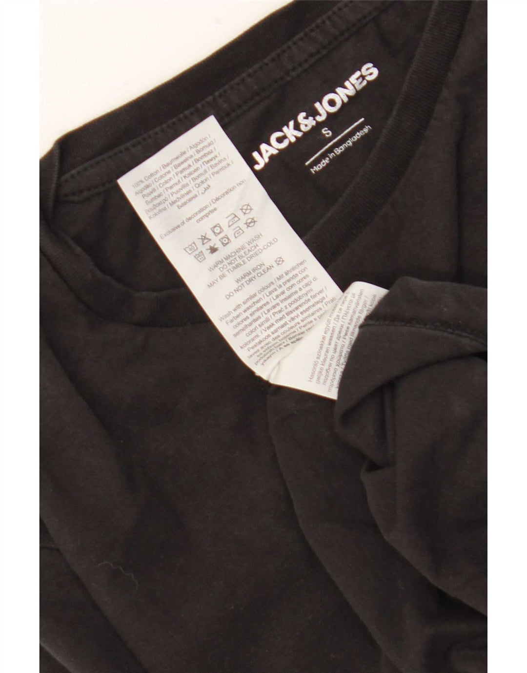 Jack & Jones Ανδρικό T-Shirt Top Μικρό μαύρο βαμβακερό