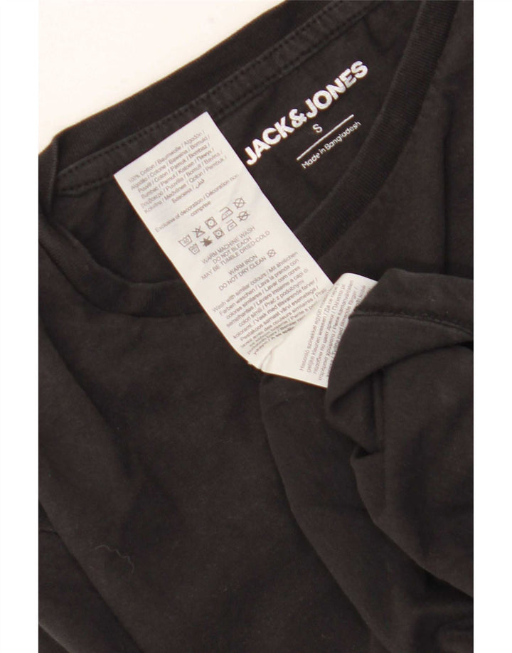 Jack & Jones Ανδρικό T-Shirt Top Μικρό μαύρο βαμβακερό