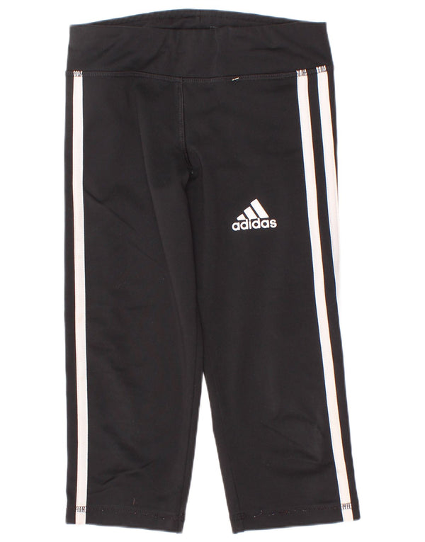 Adidas Girls Aeroready Capri κολάν 7-8 ετών μαύρο πολυεστέρα