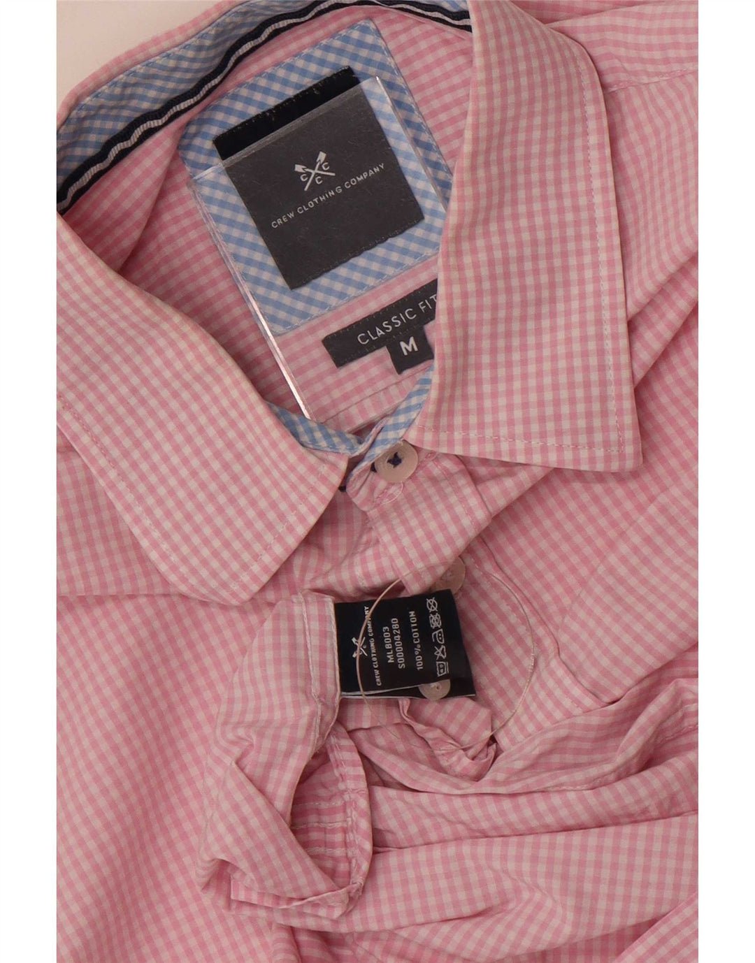 Ανδρικό πουκάμισο Crew Clothing Classic Fit, μεσαίο ροζ βαμβακερό Gingham