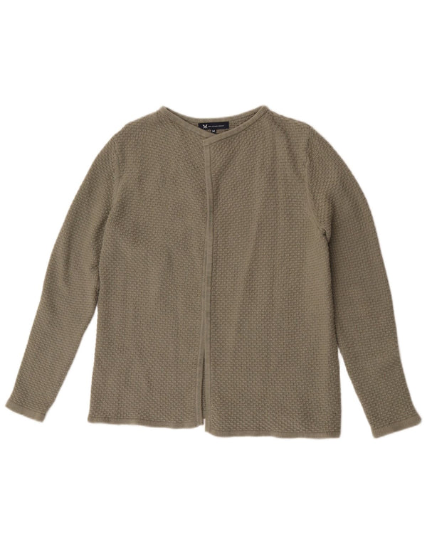 Crew Clothing Γυναικεία ανοιχτή ζακέτα πουλόβερ UK 14 Μεσαίο πράσινο βαμβακερό