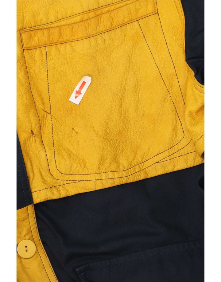 Vintage Γυναικείο Utility Jacket UK 16 Large Navy Blue Colourblock
